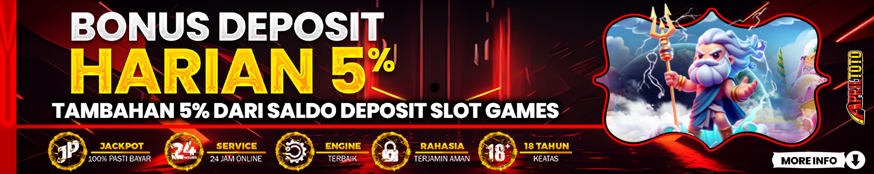 BONUS DEPOSIT HARIAN 5%